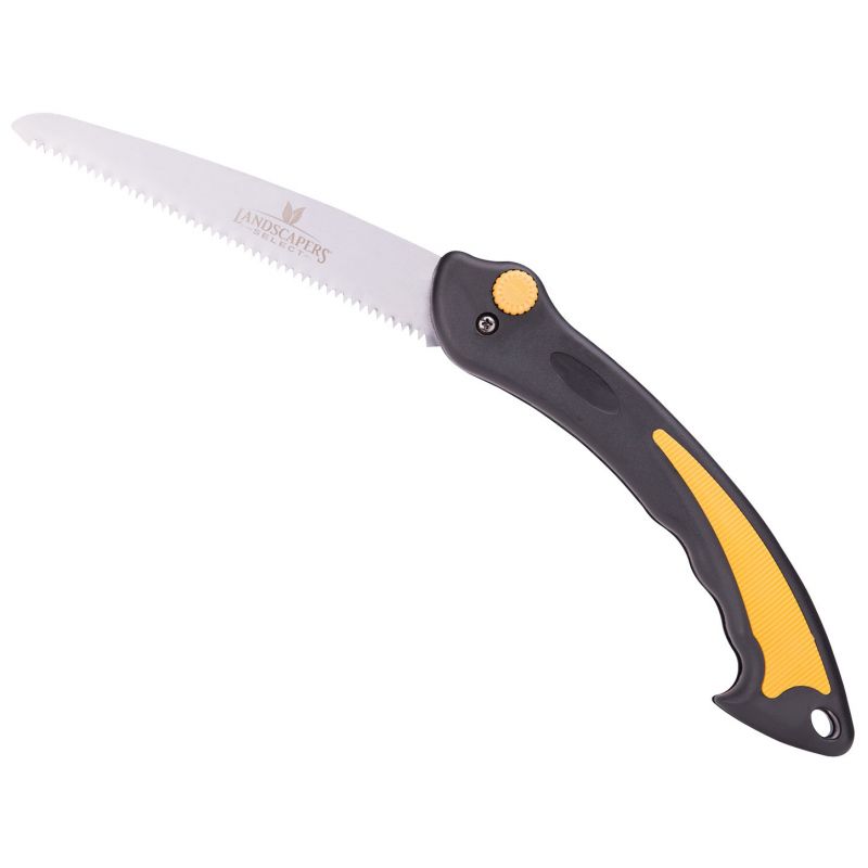Landscapers Select FL81-180F Pruning Saw, Steel Blade, 8 TPI, TPR Handle Black/Yellow