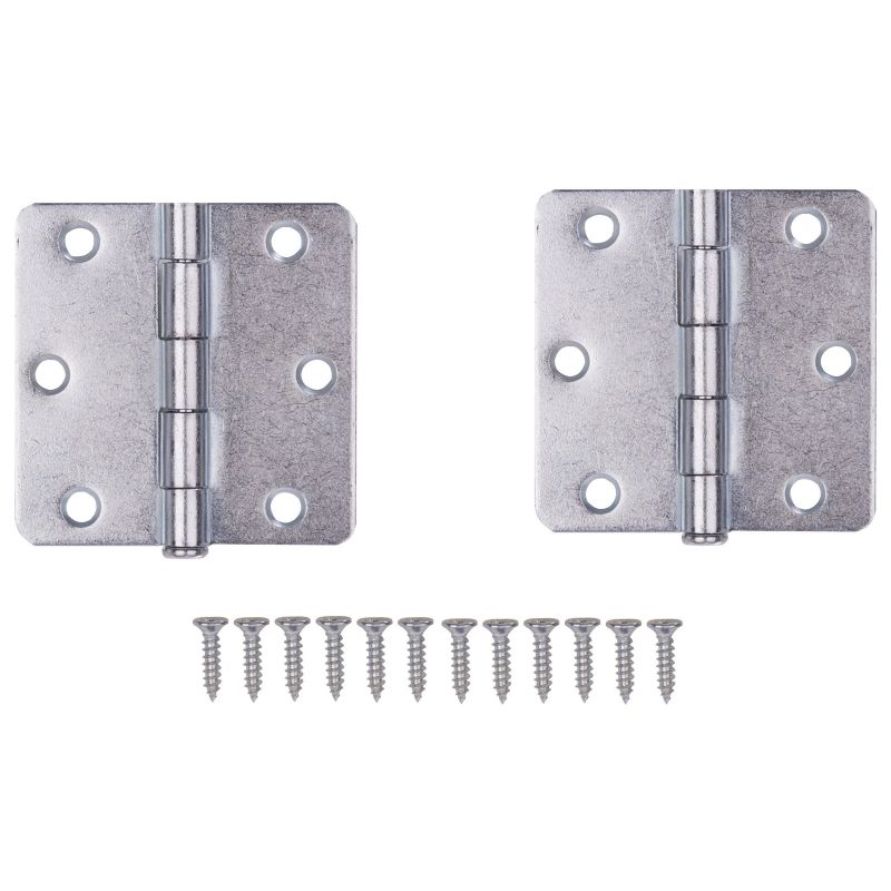 ProSource LR-110-PS Door Hinge, Steel, Zinc, Loose Pin, 180 deg Range of Motion, Screw Mounting Zinc