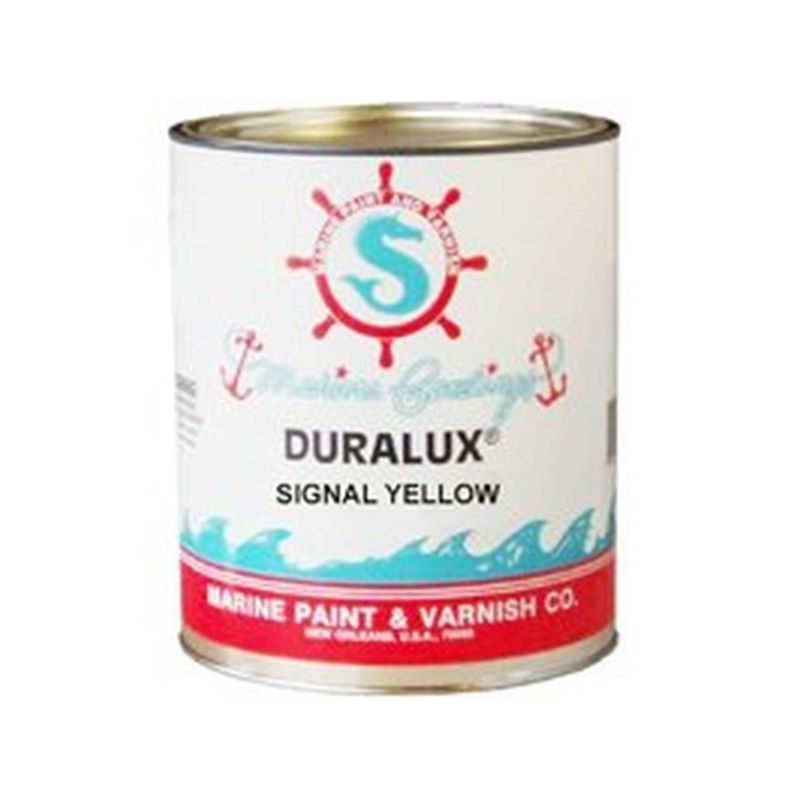 Duralux M744-4 Marine Enamel, High-Gloss, Signal Yellow, 1 qt Can Signal Yellow