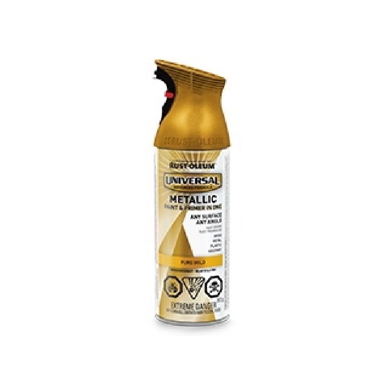 Rust-Oleum 246447 Metallic Spray Paint, Metallic, Pure Gold, 312 g, Can Pure Gold