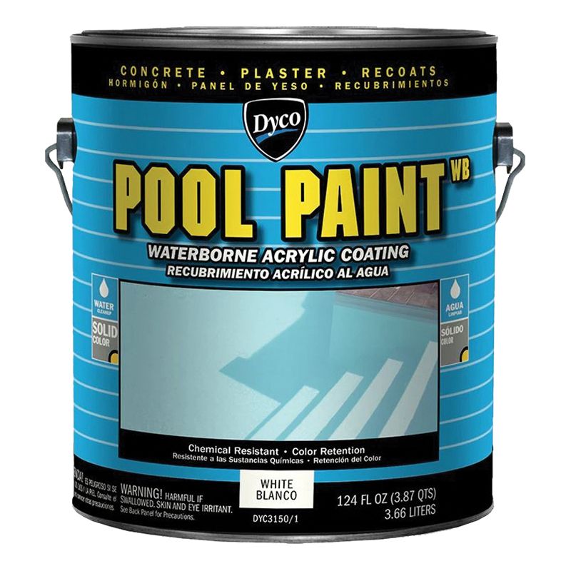 Dyco POOL PAINT DYC3150/1 Swimming Pool Paint, Semi-Gloss, White, 1 gal White