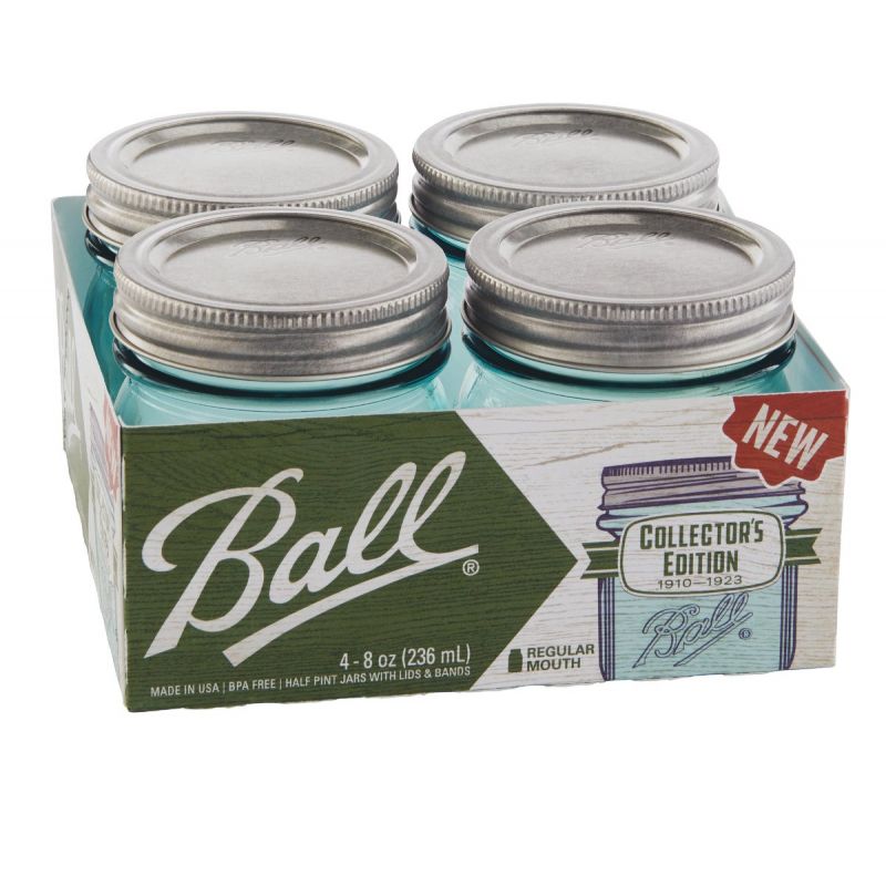 Ball Collector&#039;s Edition Aqua Vintage Canning Jar 1/2 Pt.