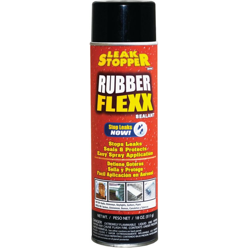 Black Jack Leak Stopper Rubber Flexx Spray Sealant 18 Oz., Black