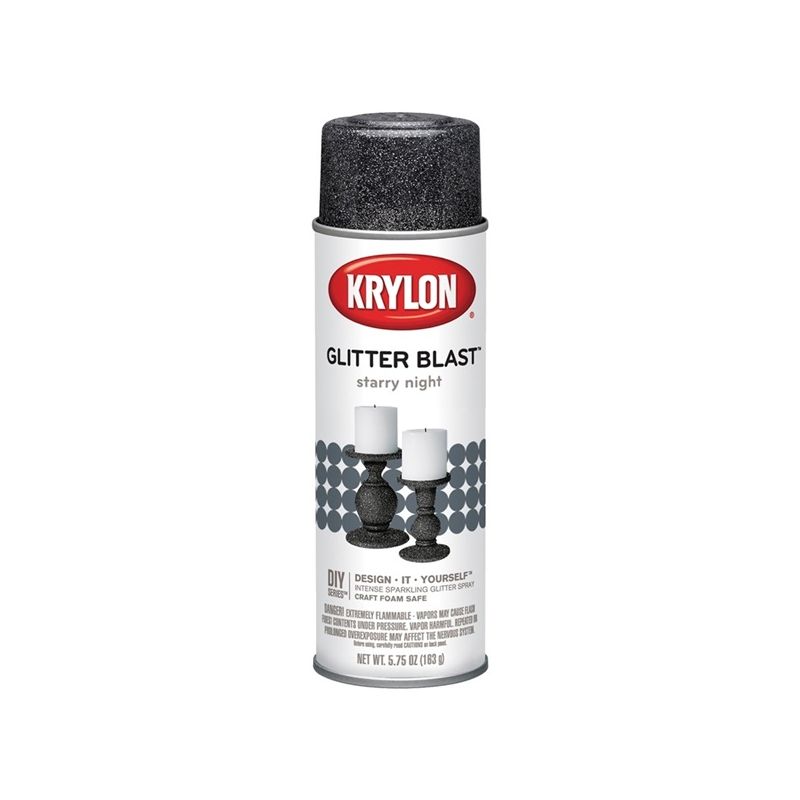 Krylon K03805A00 Craft Spray Paint, Glitter, Starry Night, 5.75 oz, Can Starry Night