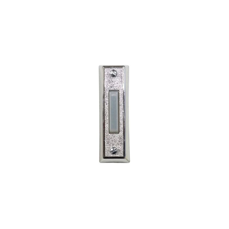 Heath Zenith SL-358-02 Pushbutton, Wired, Metal, Silver, Lighted Silver