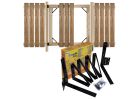 Pylex 11051 Heavy-Duty Gate Kit, Steel, Black, Powder-Coated, For: 2 x 4 in or 2 x 3 in Structures Black
