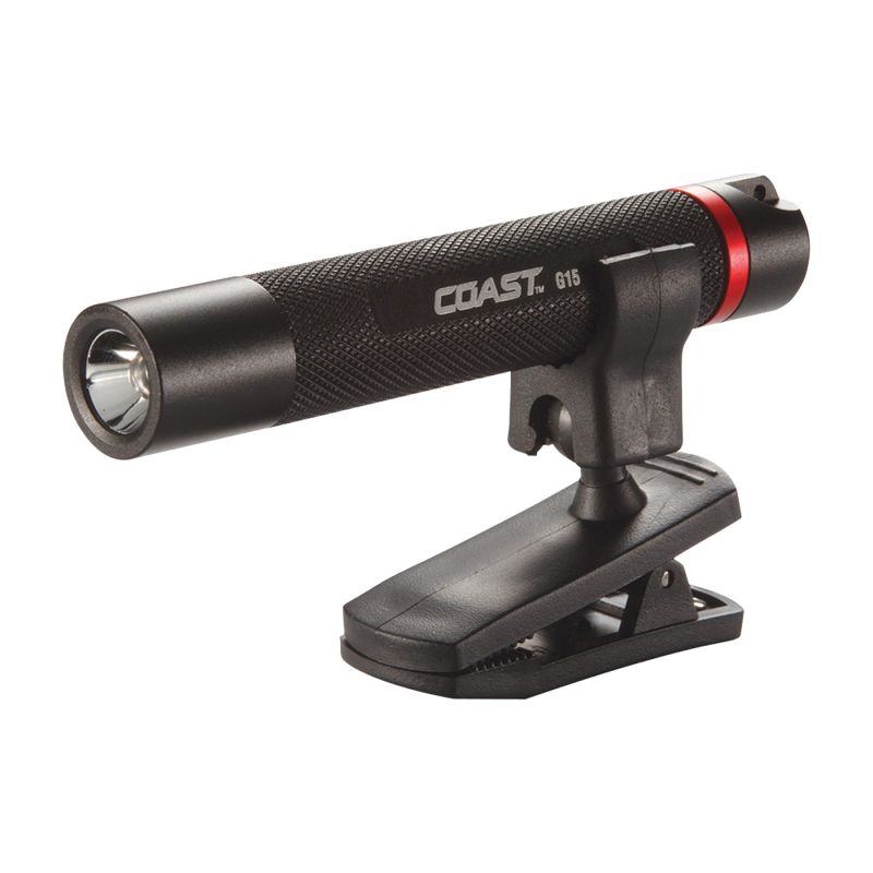 Coast TT75331CP Inspection Flashlight, AAA Battery, Alkaline Battery, LED Lamp, 32 Lumens, Mini-Flood Beam, Black Black
