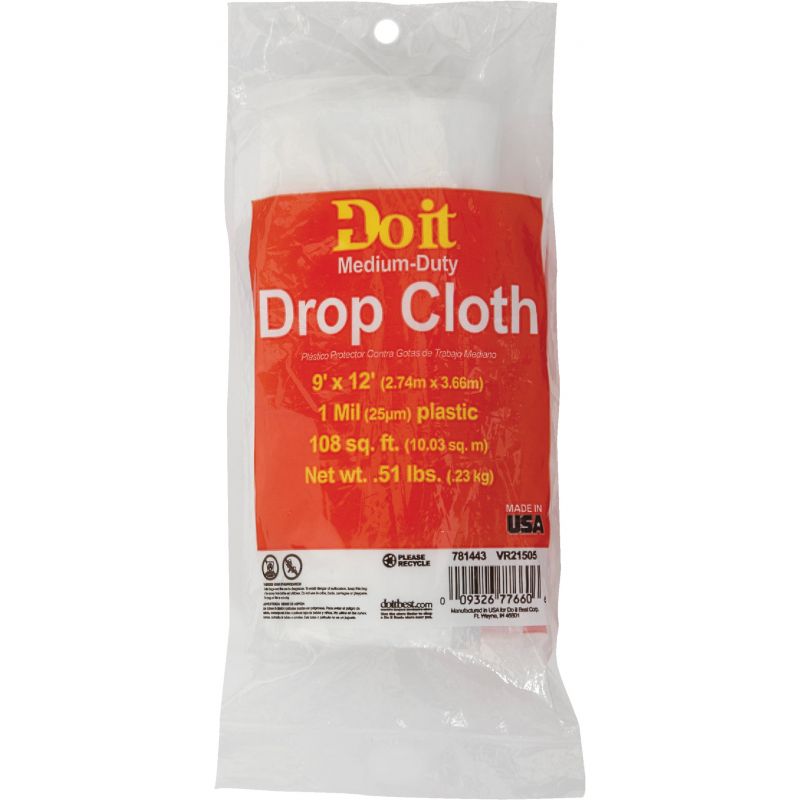 Do it Plastic Drop Cloth Transparent