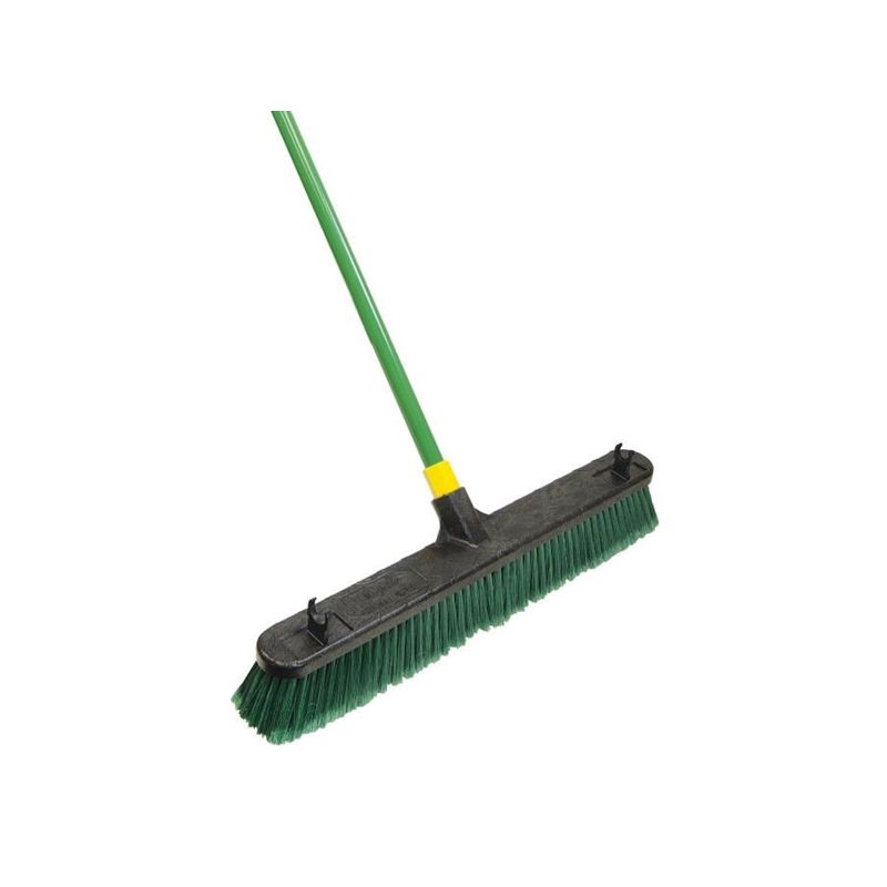 Quickie 00538 Push Broom, 24 in Sweep Face, Polypropylene Bristle, Steel Handle