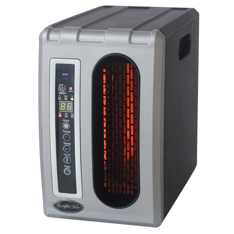 Comfort Glow QDE1320 Furnace Electric Heater, 15 A, 120 V, 1500 W, 5120 Btu, 1000 sq-ft Heating Area, Silver Silver