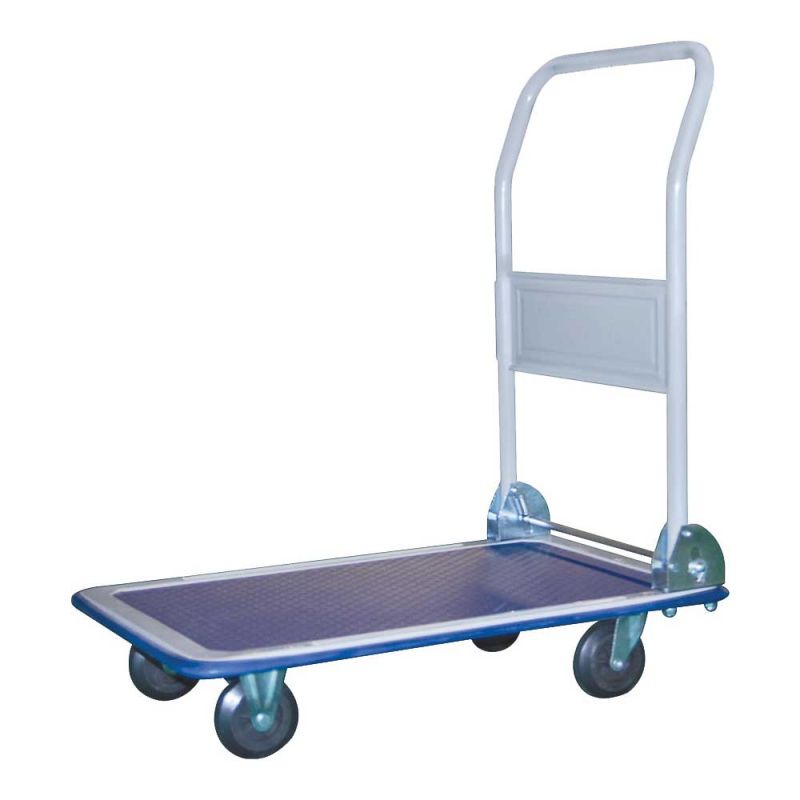 ProSource PH1501 Platform Cart, 4-Wheel, Swivel Wheel Blue Platform With White Handle