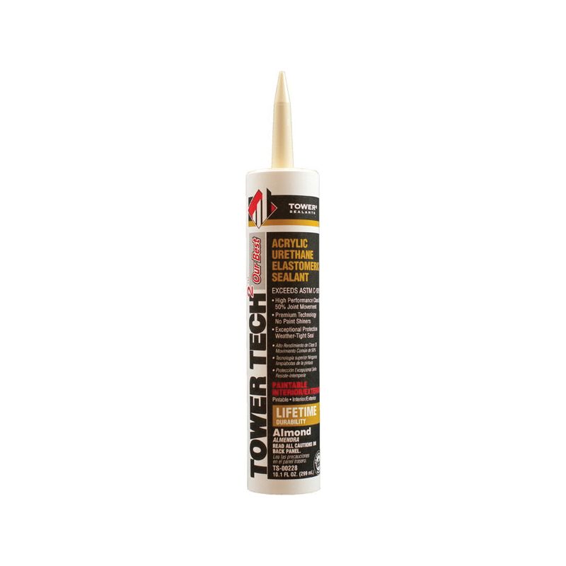 Tower Sealants Tower Tech2 TS-00142 Sealant, Off-White, 60 min Curing, -40 to 180 deg F, 10.1 fl-oz Cartridge Off-White (Pack of 12)