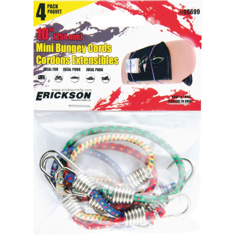 4-Pack Mini Bungee Cord Set
