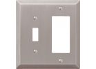 Amerelle Combination Wall Plate Brushed Nickel