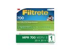 Filtrete 702-4 Pleated Air Filter, 20 in L, 20 in W, 8 MERV, 700 MPR, Fiberglass Frame (Pack of 4)