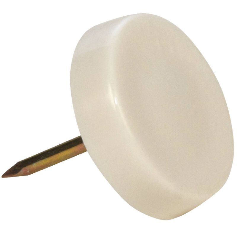 Magic Sliders Round Floor Protection Glide with Attached Nail 7/8 In., Beige