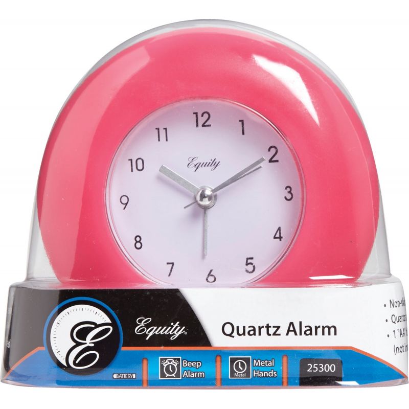 La Crosse Technology Equity Frosted Analog Battery Operated Alarm Clock