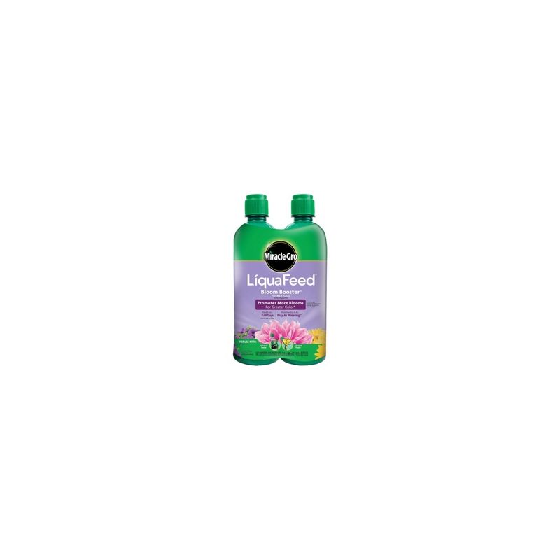 Miracle-Gro LiquaFeed Bloom Booster 2004043 Flower Food, 16 oz Bottle, Liquid, 12-9-6 N-P-K Ratio Clear/Green