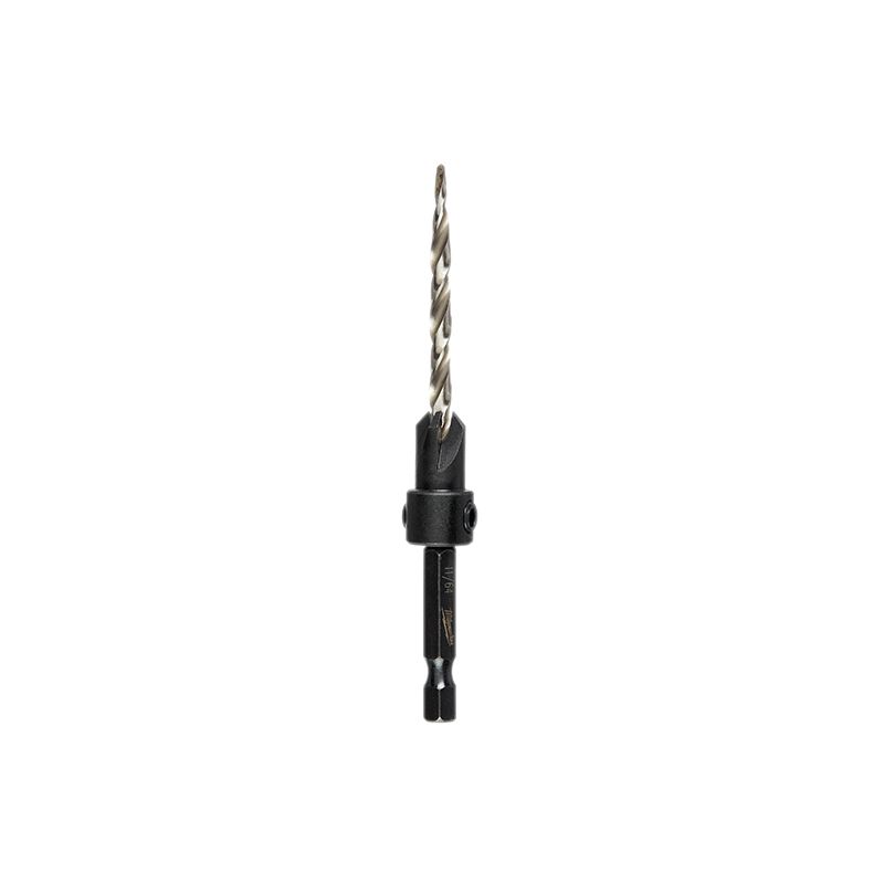 Milwaukee 48-13-5001 Countersink with Drill Bit, 11/64 in Dia Cutter, 1/4 in Dia Shank, 4.09 in OAL, Hex Shank, HSS