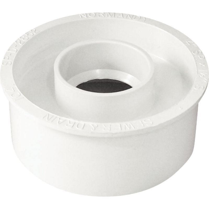 IPEX Canplas Adapter Bushing PVC Sewer &amp; Drain Bushing 4 In. S&amp;D To 1-1/2 In. Sch 40 Pipe