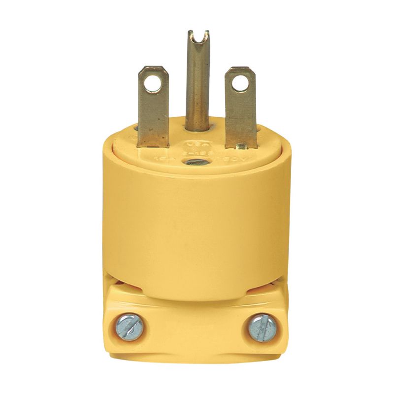 Eaton Wiring Devices 4866-BOX Electrical Plug, 2 -Pole, 15 A, 250 V, NEMA: NEMA 6-15, Yellow Yellow