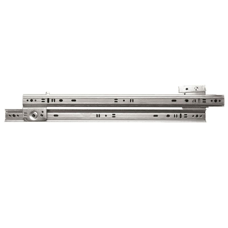 Knape &amp; Vogt 1300P ZC 24 Drawer Slide, 75 lb, 24 in L Rail, 1/2 in W Rail, Steel, Zinc