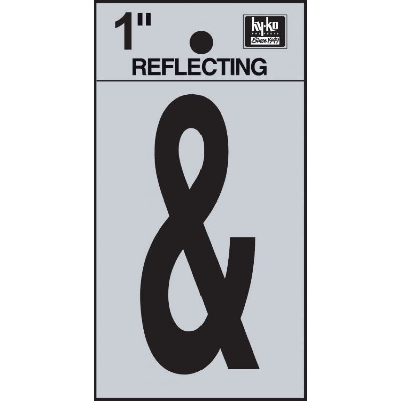Hy-Ko 1 In. Reflective Symbols Black, Reflective (Pack of 10)