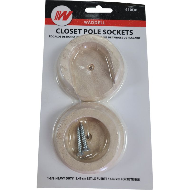 Waddell Closet Rod Socket Natural