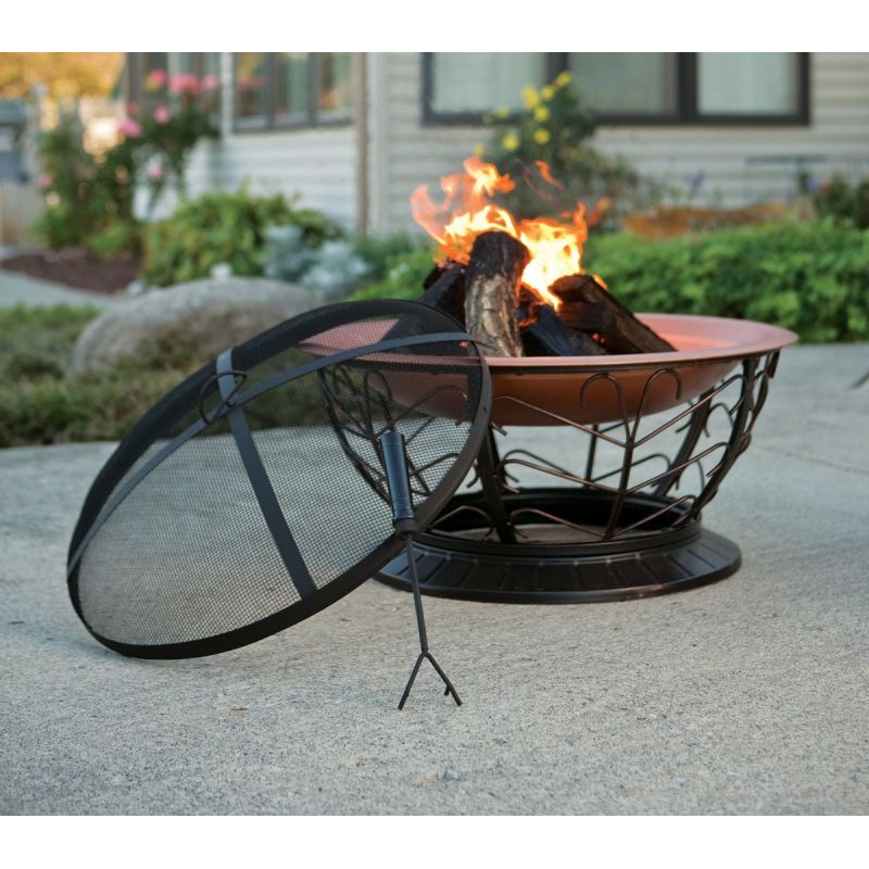 Outdoor Expressions 30 In. Coppertone Fire Pit Antique Bronze, Round