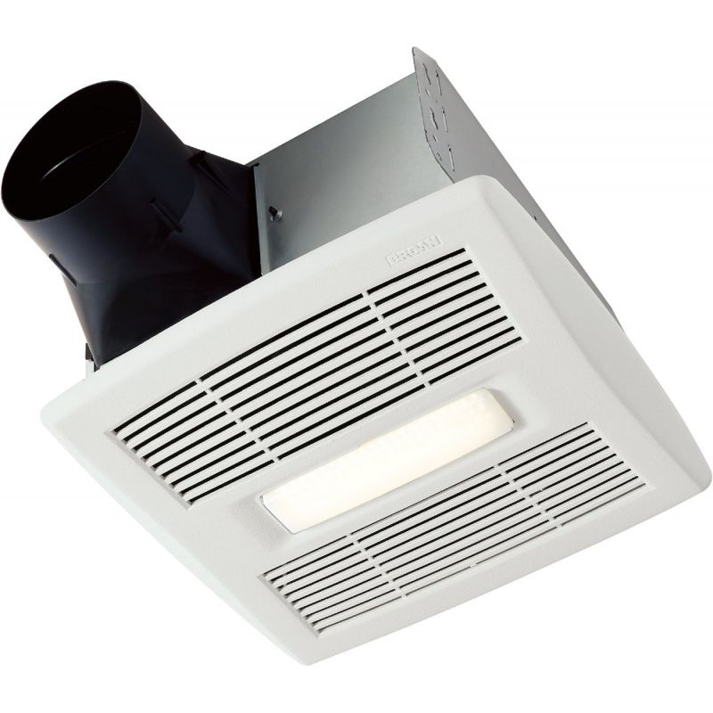 Broan 80 CFM Bath Exhaust Fan With LED Light White