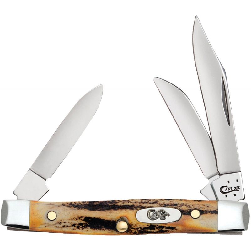 Case Stag Small Stockman Folding Knife Brown, 2 In., 1.5 In., 1.49 In.