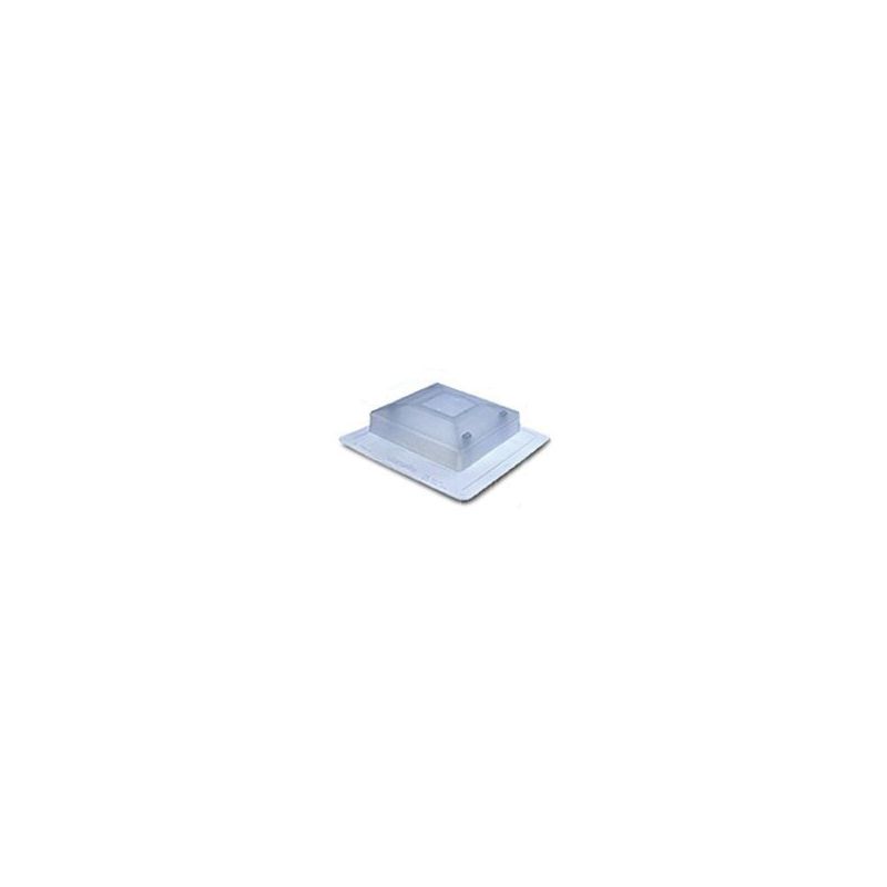 Duraflo 5975C Shed Light Roof Vent, 19.44 in OAW, 75 sq-in Net Free Ventilating Area, Polypropylene, Translucent Translucent