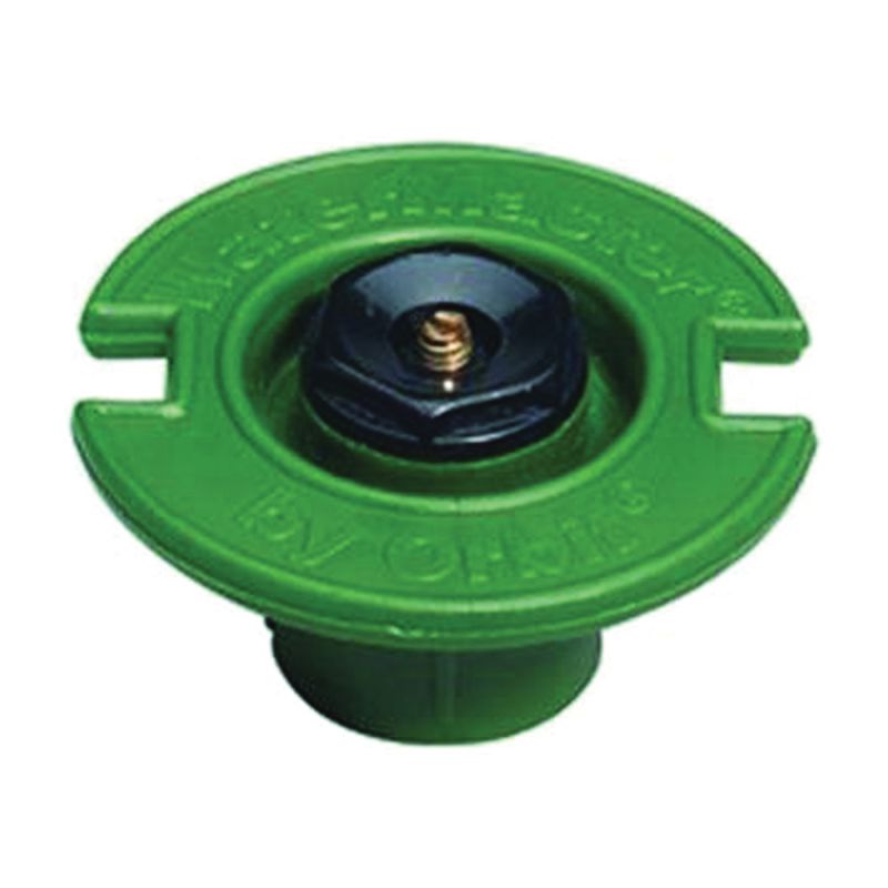 Orbit 54006D Flush Sprinkler Head with Nozzle, 1/2 in Connection, FNPT, 15 ft, Plastic Green