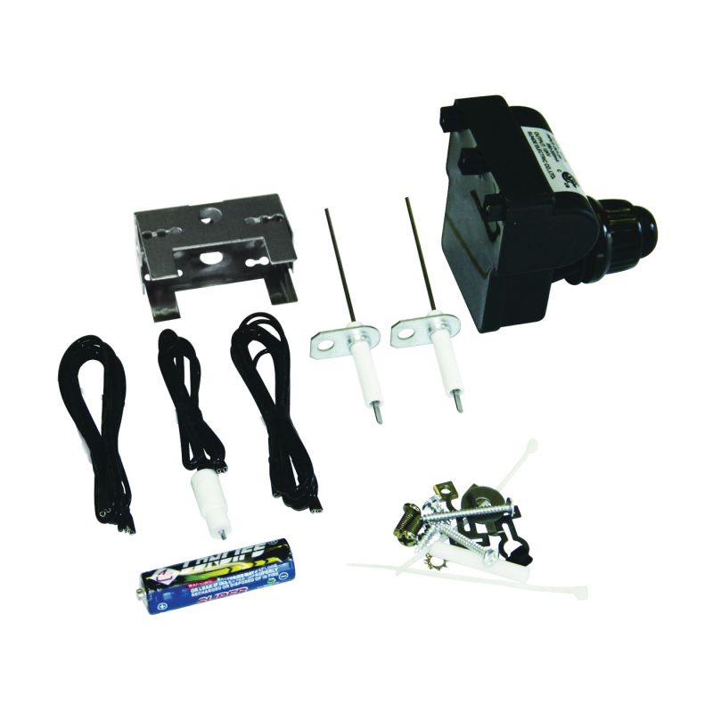 GrillPro 20620 Electronic Ignitor Kit, Pushbutton, Universal Fit, Plastic, Black Black