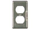 Raco 864 Handy Box Cover, 0.22 in L, 2.313 in W, Rectangular, 1-Gang, Steel, Gray, Galvanized Gray