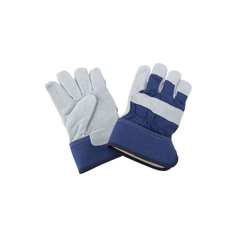 Diamondback JF 6317 Gloves, For All Genders, L, 11.5 in L, Continuous Thumb, Wide Safety Cuff, Polyester Lining, Blue L, Blue