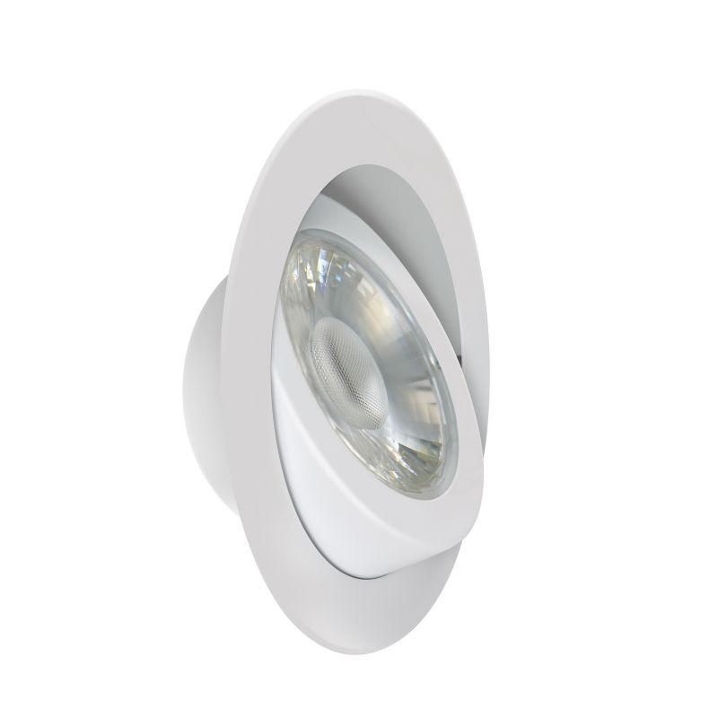 Feit Electric LEDR4XT/ADJ/6WYCA LED Downlight, 11 W, 120 V, LED Lamp, Aluminum/Plastic, White, Frost White
