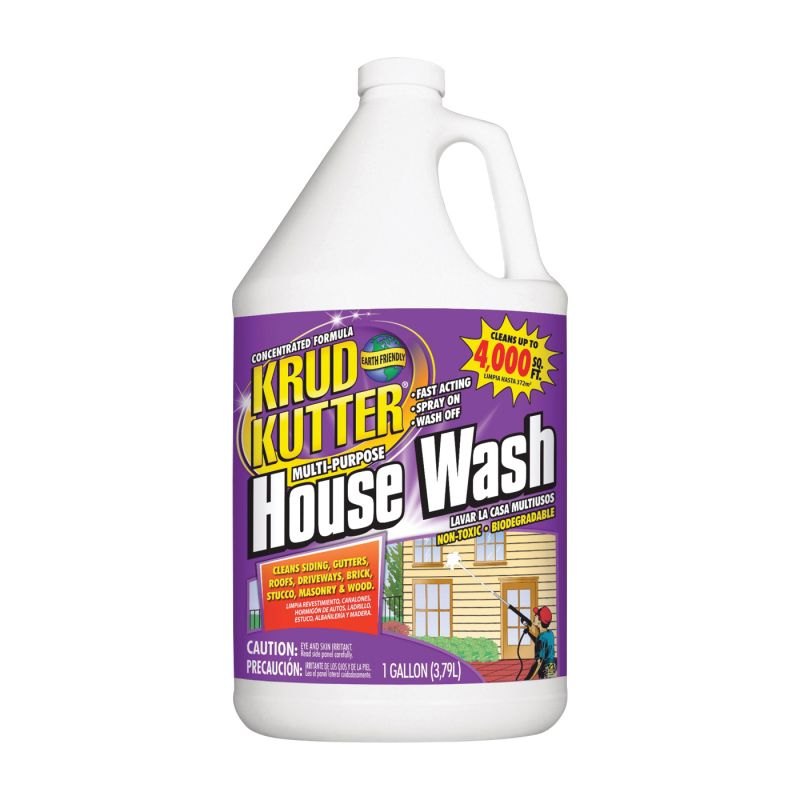 Krud Kutter HW012 House Wash Cleaner, 1 gal, Bottle, Liquid, Mild