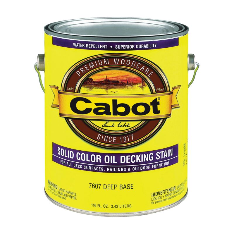 Cabot 140.0007607.007 Decking Stain, Opaque, Deep Base, Liquid, 1 gal Deep Base (Pack of 4)