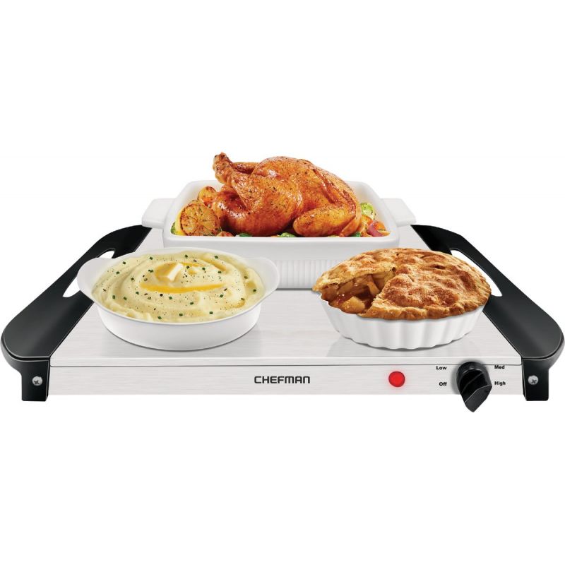 Chefman Electric Buffet Server &amp; Warming Tray 5 Qt., Silver