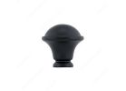 Richelieu Classic Series BP872900 Knob, 1-1/4 in Projection, Metal, Matte 1-1/4 In, Black, Traditional