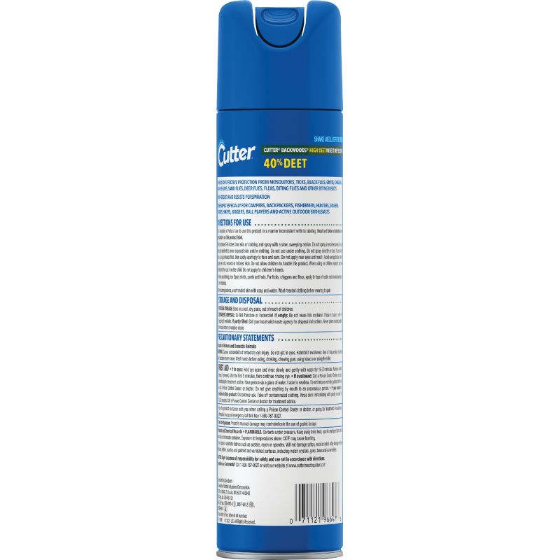 Cutter Backwoods High Deet Insect Repellent 7.5 Oz.