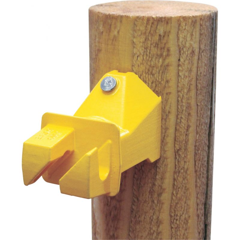 Dare Snug Wood Post Electric Fence Insulator Yellow, Nail-On