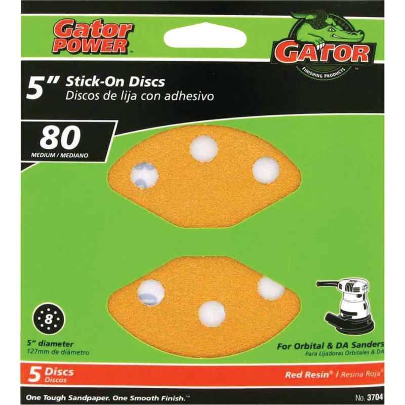 Gator 5 In. Stick-On Vented Sanding Disc