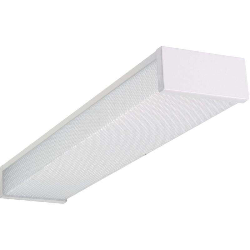 Metalux Steel LED Wraparound Ceiling Light Fixture White