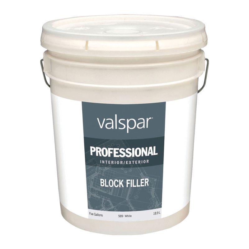 Valspar 044.0000589.008 Professional Block Filler, White, Liquid, 5 gal Pail White