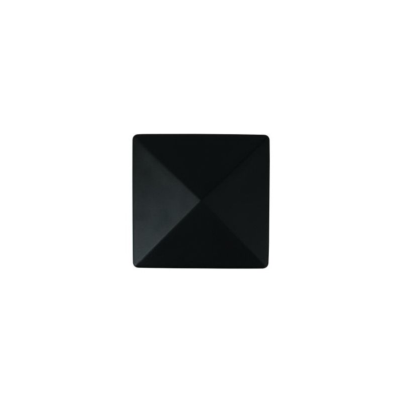 Nuvo Iron Eazy-Cap US-PCP12BLK Post Cap, Steel, Black, Powder-Coated Black