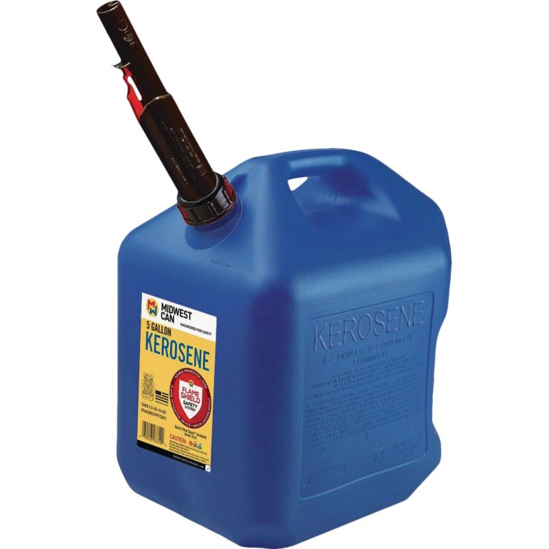 Midwest Can Auto Shut-Off Fuel Can 5 Gal., Blue