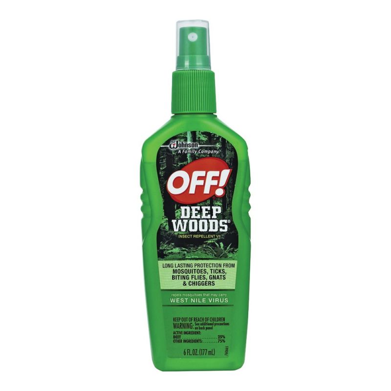 OFF! Deep Woods 21845 Insect Repellent VII, 6 fl-oz, Liquid, Clear, Pleasant Clear