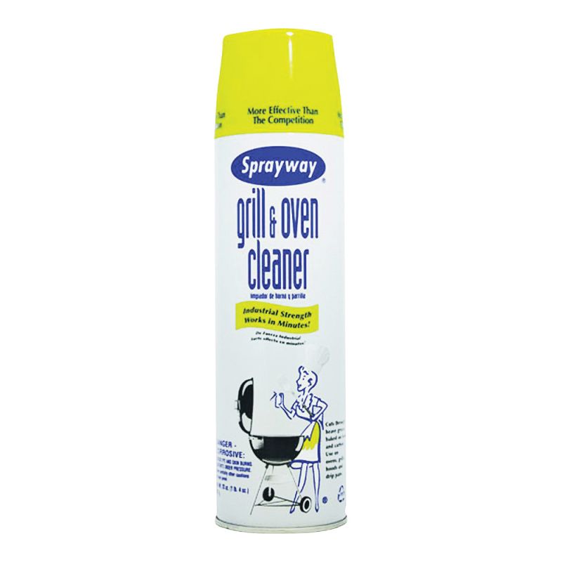 Sprayway SW824RETAIL Grill and Oven Cleaner, Liquid, Colorless, 20 oz Aerosol Can Colorless